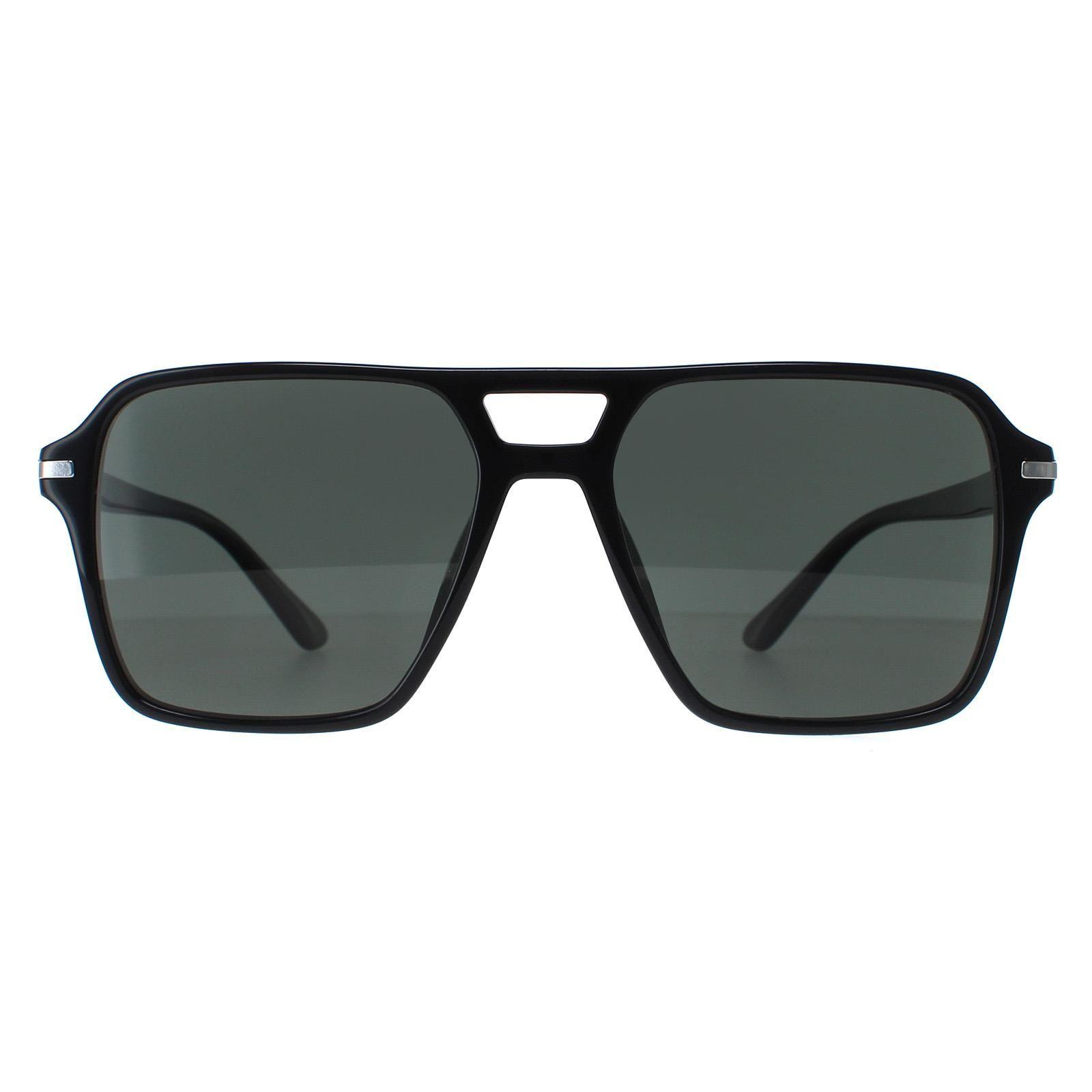 Aviator Black Green Polarized PR20YS by PRADA