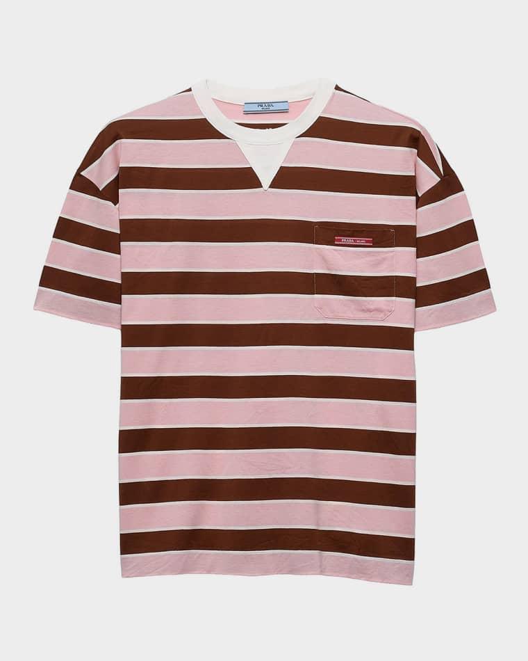 Bayadere Striped Cotton T-Shirt by PRADA