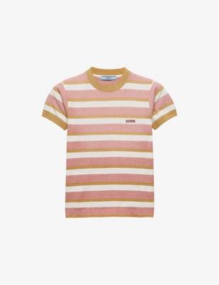 Bayadere Striped Jersey Cotton T-Shirt by PRADA