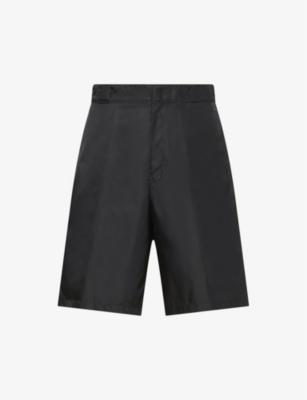 Bermuda brand-plaque nylon shorts by PRADA