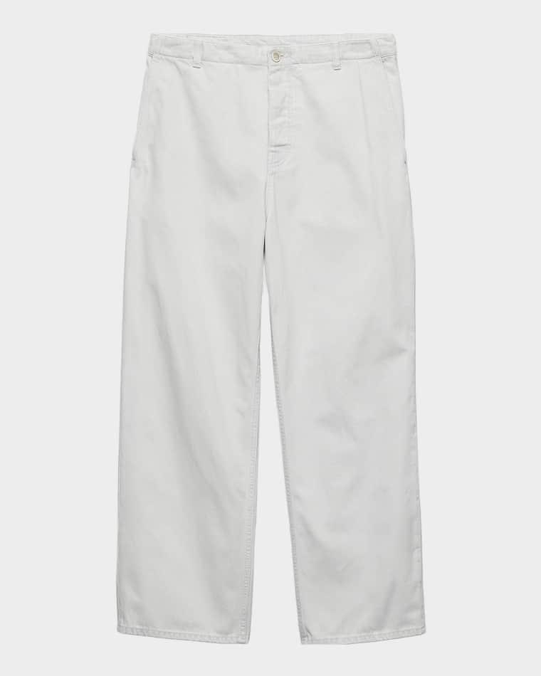 Bleached Denim Straight-Leg Jeans by PRADA