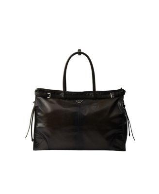 Bonnie Antiqued Leather Tote Bag by PRADA