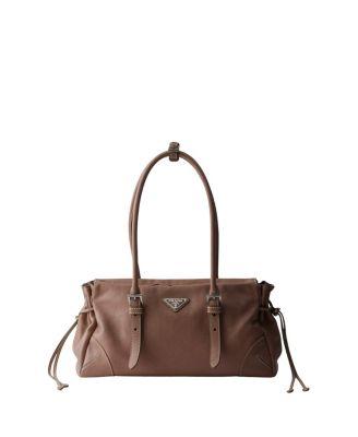 Bonnie Medium Antiqued Leather Tote Bag by PRADA