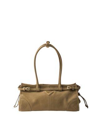 Bonnie Medium Suede Handbag by PRADA