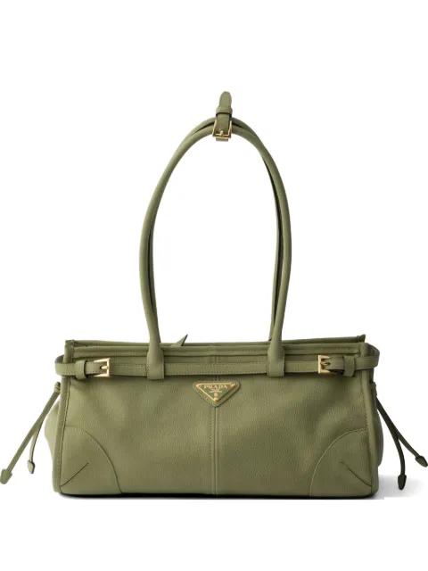Bonnie medium nubuck leather handbag by PRADA