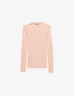 Brand-Plaque Slim-Fit Wool Jumper by PRADA