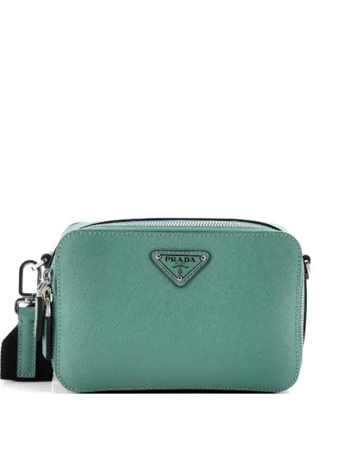 Brique Camera Saffiano Leather Mini crossbody bag by PRADA 