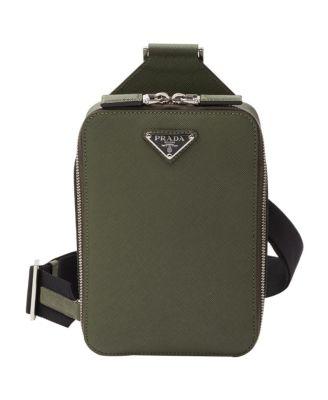 Brique Saffiano Leather Bag by PRADA