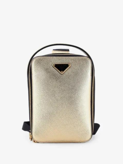 Brique Top Handle Sling Bag Saffiano Leather crossbody bag by PRADA 