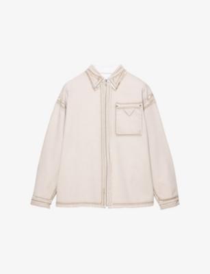 Bull Zipped Denim Shirt by PRADA