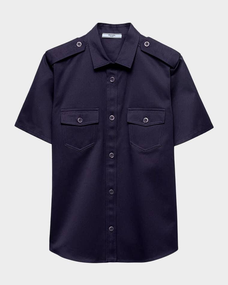 Button-Down Cotton Chino Shirt by PRADA