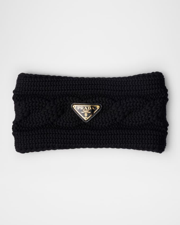 Cable Knit Wool Headband by PRADA