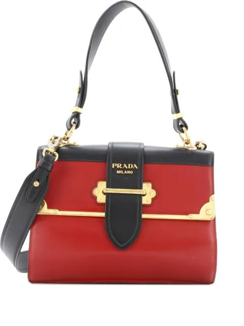Cahier Convertible City Calf and Saffiano Medium shoulder bag by PRADA 