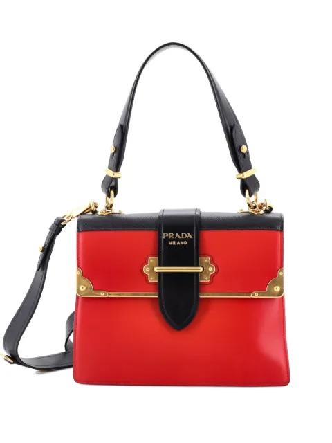 Cahier Convertible City Calf and Saffiano Medium shoulder bag by PRADA 