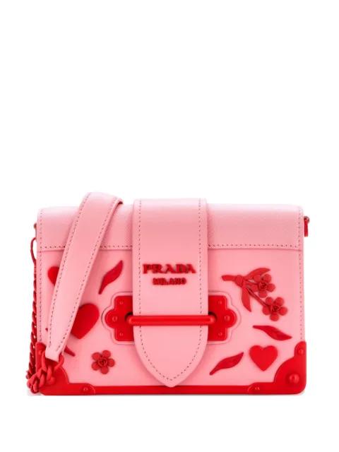 Cahier Embellished Leather Small crossbody bag by PRADA Cahier Embellished Leather Small crossbody bag by PRADA