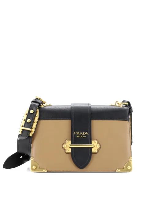Cahier Leather and Saffiano Leather Large crossbody bag by PRADA 