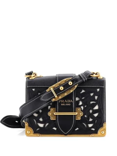 Cahier Studded Laser Cut Leather Small crossbody bag by PRADA 