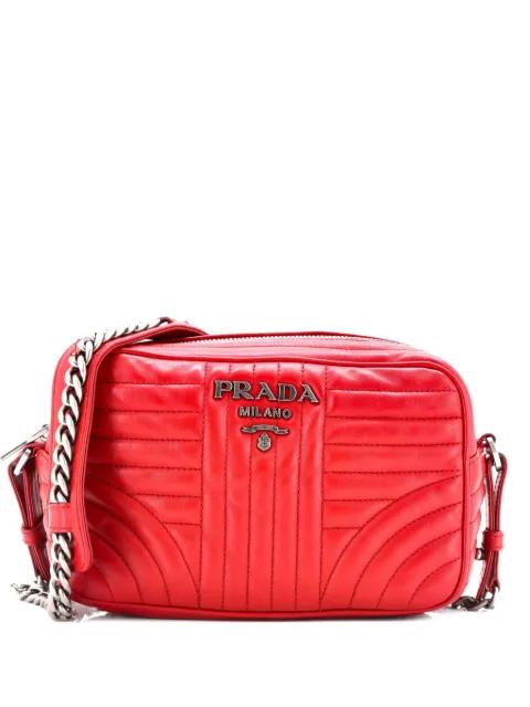 Camera Bag Diagramme Quilted Leather Small crossbody bag by PRADA 