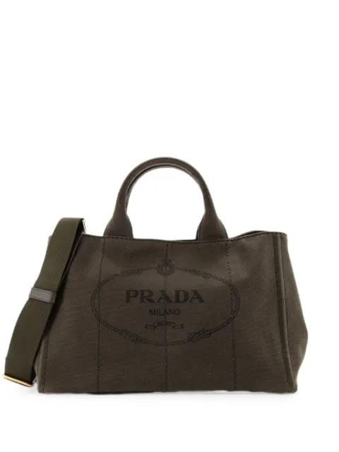 Canapa Convertible Canvas Medium tote bag by PRADA 