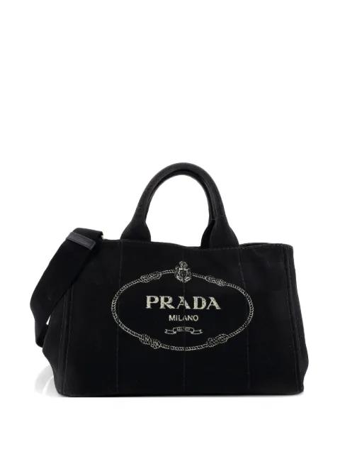 Canapa Convertible Canvas Medium tote bag by PRADA 
