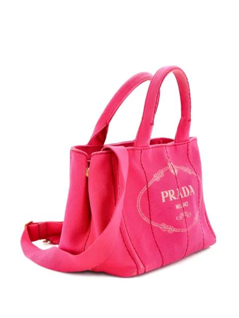 Canapa Convertible Shopping Canvas Small tote bag by PRADA 