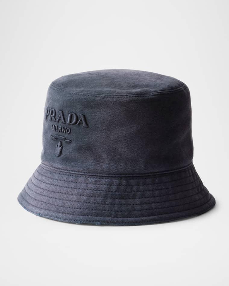 Canvas Logo Bucket Hat by PRADA