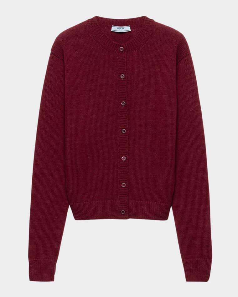 Cashmere Crewneck Cardigan by PRADA