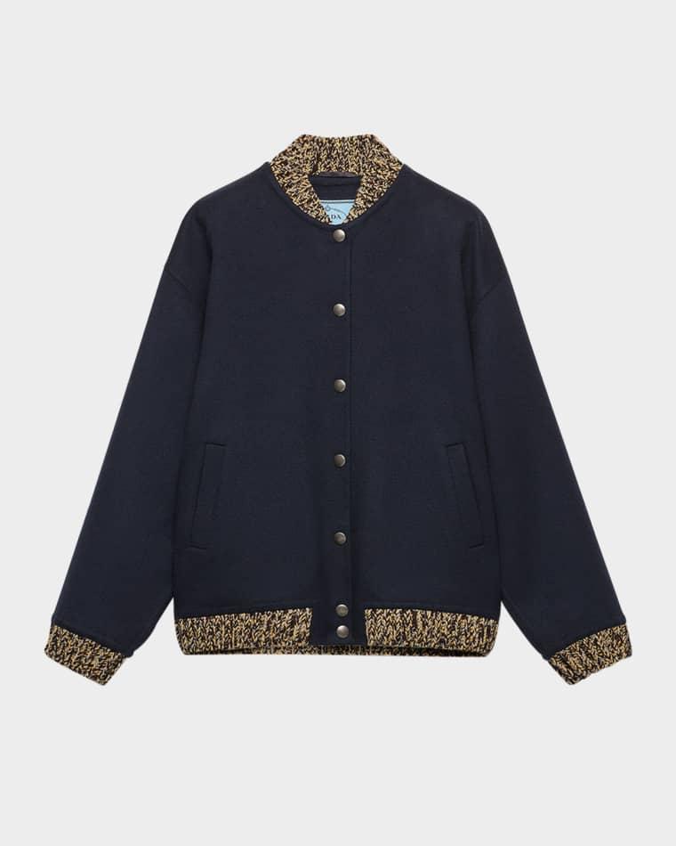 Cashmere-Wool Bomber Jacket by PRADA