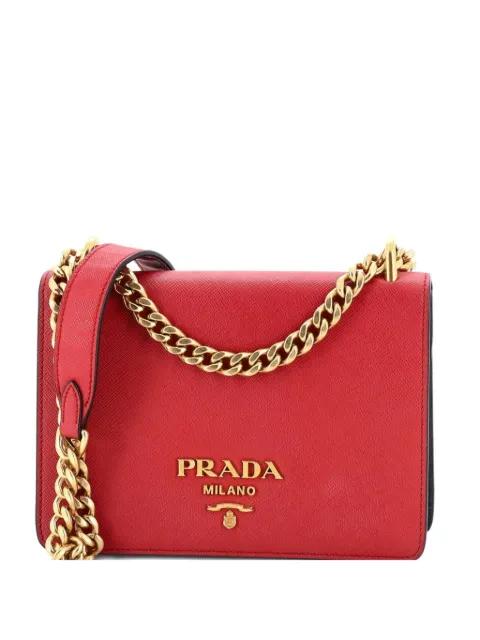 Chain Flap Bag Saffiano Leather Small crossbody bag by PRADA Chain Flap Bag Saffiano Leather Small crossbody bag by PRADA