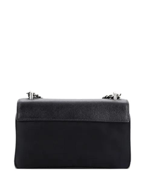 Chain Flap Crossbody Bag Tessuto and Saffiano Leather Medium shoulder bag by PRADA Chain Flap Crossbody Bag Tessuto and Saffiano Leather Medium shoulder bag by PRADA