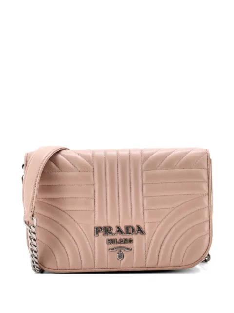Chain Flap Diagramme Quilted Leather Small crossbody bag by PRADA 