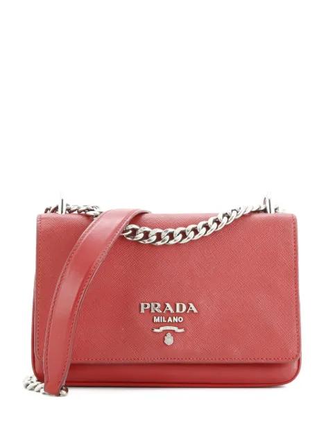 Chain Flap Saffiano and Soft Calf Small crossbody bag by PRADA 