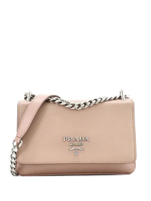 Chain Flap Saffiano and Soft Calf Small crossbody bag by PRADA 