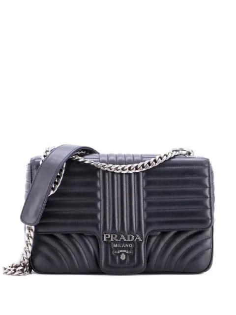 Chain Flap Shoulder Bag Diagramme Quilted Leather Medium crossbody bag by PRADA Chain Flap Shoulder Bag Diagramme Quilted Leather Medium crossbody bag by PRADA