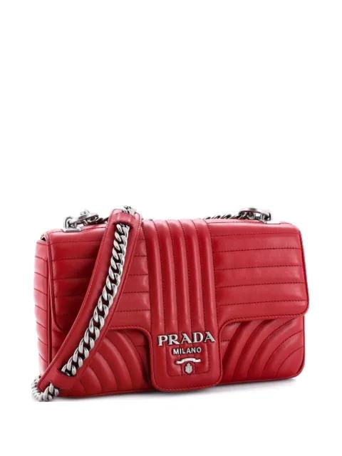 Chain Flap Shoulder Bag Diagramme Quilted Leather Medium crossbody bag by PRADA Chain Flap Shoulder Bag Diagramme Quilted Leather Medium crossbody bag by PRADA