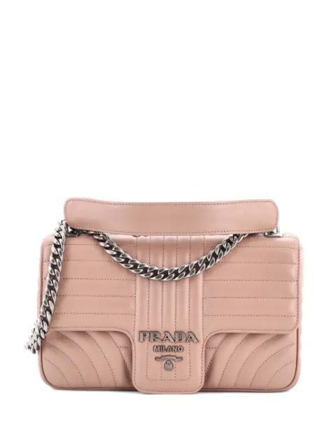 Chain Flap Shoulder Bag Diagramme Quilted Leather Medium crossbody bag by PRADA Chain Flap Shoulder Bag Diagramme Quilted Leather Medium crossbody bag by PRADA