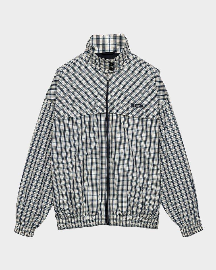 Check Cotton-Blend Chambray Blouson Jacket by PRADA