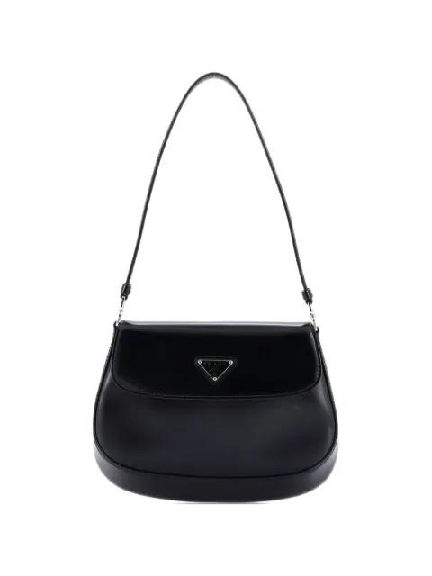 Cleo Flap Shoulder Bag Spazzolato Leather Small hobo bag by PRADA 