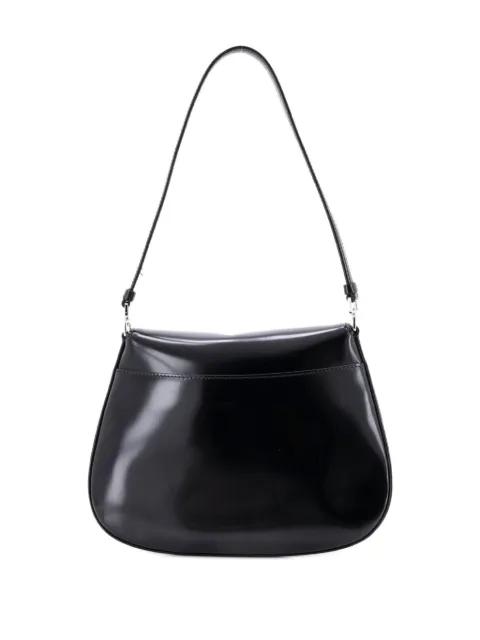 Cleo Flap Shoulder Bag Spazzolato Leather Small hobo bag by PRADA 