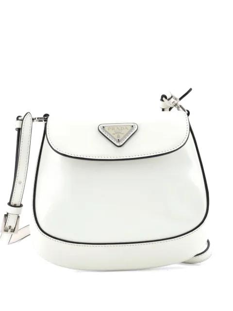 Cleo Flap Spazzolato Leather Mini shoulder bag by PRADA 