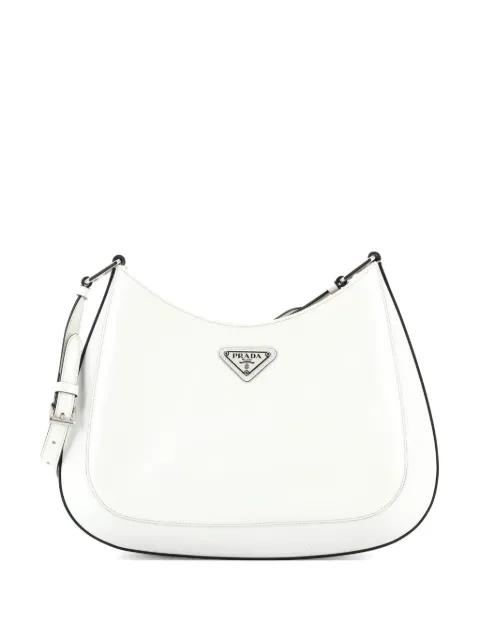Cleo Shoulder Bag Spazzolato Leather Large hobo bag by PRADA 
