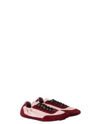 Collapse Re-Nylon And Suede Sneakers by PRADA