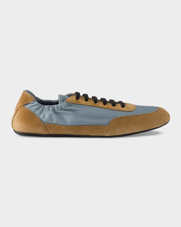 Collapse Re-Nylon & Suede Sneakers by PRADA