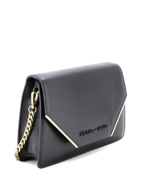 Convertible Flap with Chain City Calf and Saffiano clutch bag by PRADA Convertible Flap with Chain City Calf and Saffiano clutch bag by PRADA