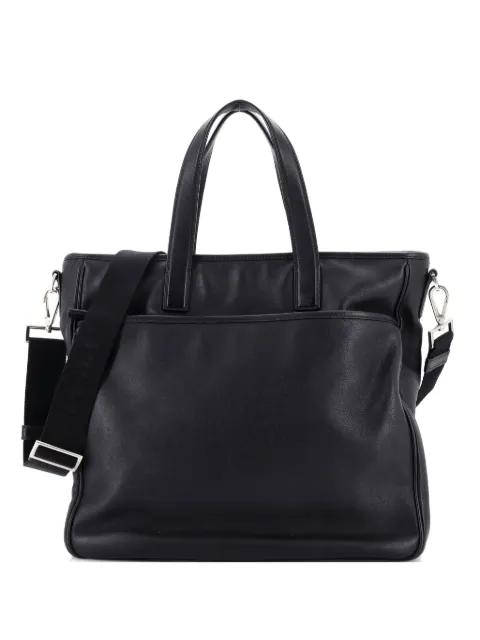 Convertible Front Pocket Briefcase Leather Medium tote bag by PRADA 