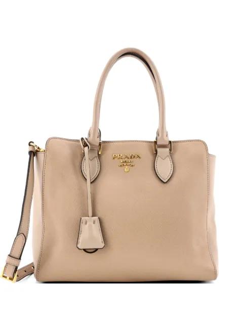 Convertible Open Saffiano Leather Small tote bag by PRADA 
