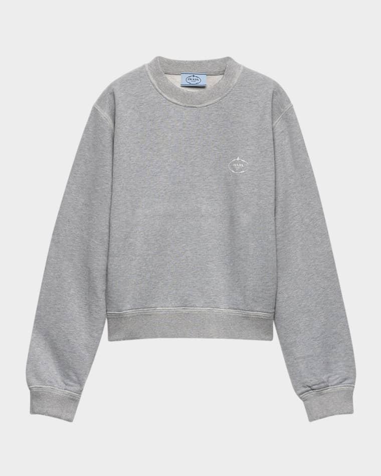 Cotton Crewneck Sweatshirt by PRADA