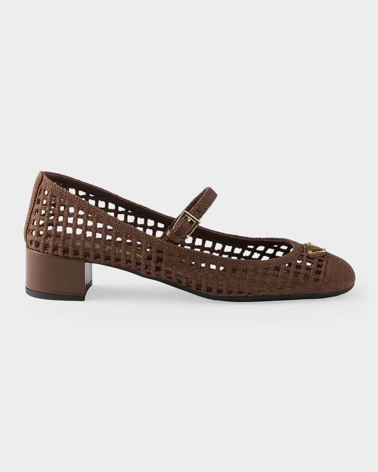 Cotton Crochet Pumps by PRADA