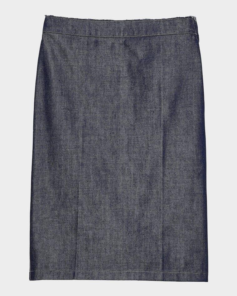 Cotton Denim Pencil Skirt by PRADA