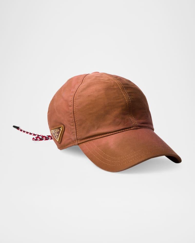Cotton Drawstring-Tie Baseball Cap by PRADA